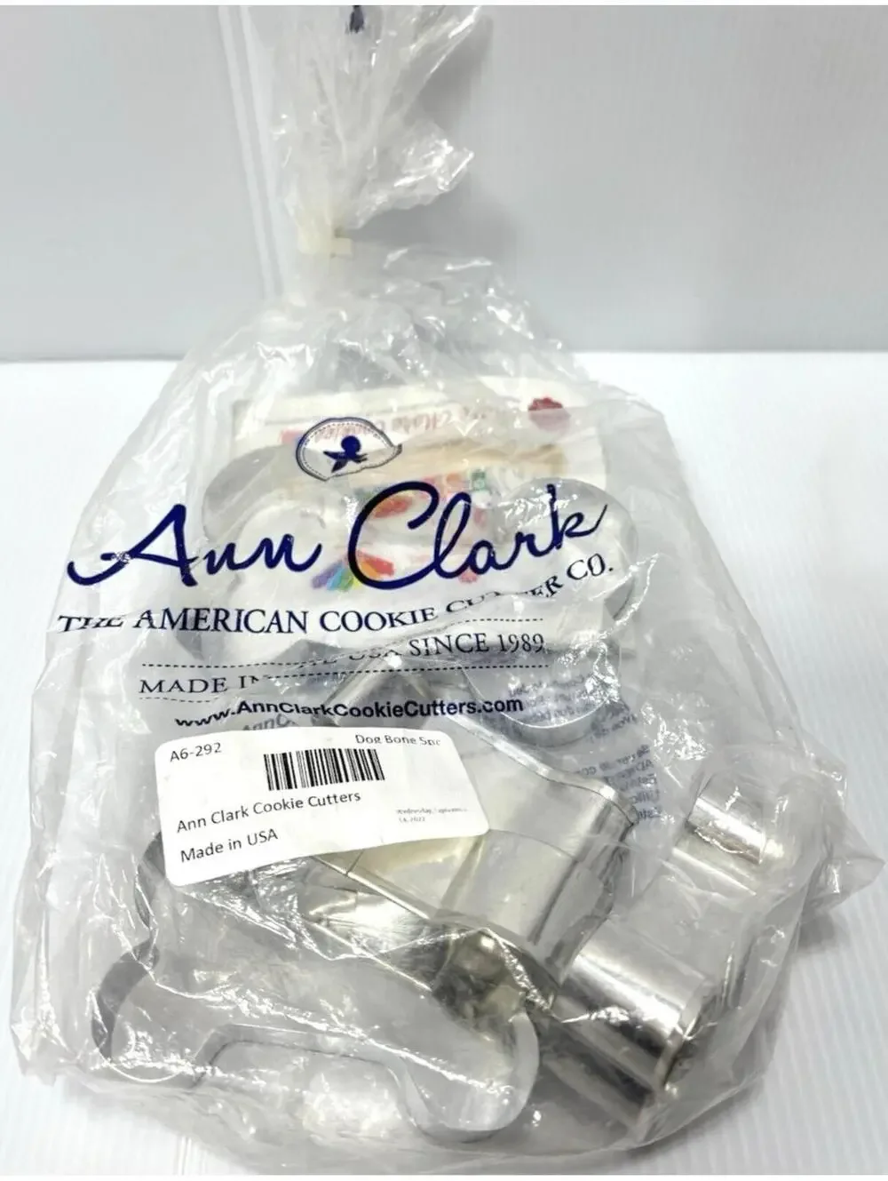 Ann Clark Cookie Cutters Bone Set 5pc USA Dog Bone Shaped Baking Cutters Tools